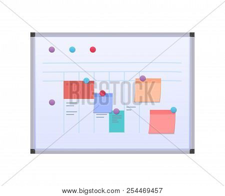 Modern Metallic Magnetic Board With Planned Current Affairs And Tasks.