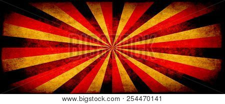 Grunge background with texture of old soiled paper and striped brust pattern. Mock up template for retro and vintage design