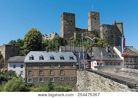 The Castle Runkel On The River Lahn, Hesse, Germany.