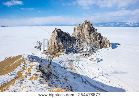 View Of Lake Baikal In Winter, The Deepest And Largest Freshwater Lake By Volume In The World, Locat