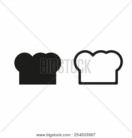 Chef Hat - Black Icon On White Background Eps 10