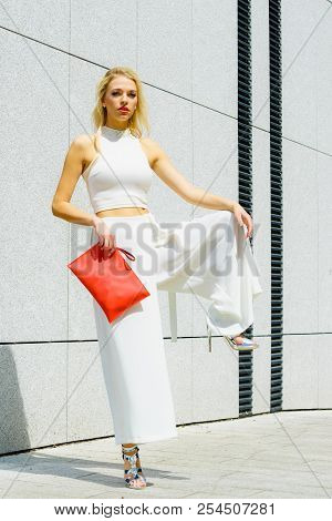 Woman Wearing Crop Top And Culottes