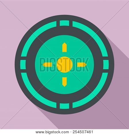 Reticle Target Icon. Flat Illustration Of Reticle Target Icon For Web Design
