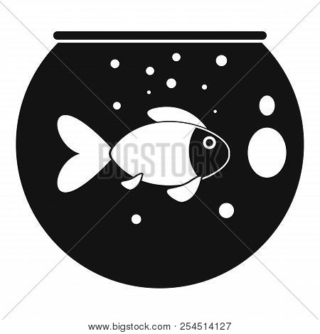 Fish Round Aquarium Icon. Simple Illustration Of Fish Round Aquarium Icon For Web Design Isolated On