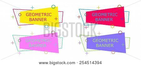 Geometric Banner Background Design. Abstract Illustration Colorful Vector.  Template Modern Shape Gr