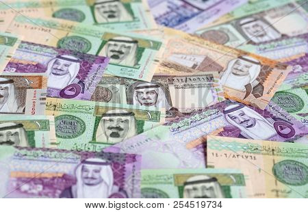 Collection of Saudi Arabia Riyal banknotes