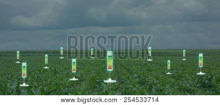 The Bubble Chat Or Meter Data The Detect By Futuristic Technology In Smart Agriculture With Artifici