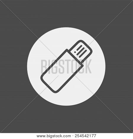 Small Flash Drive Icon. Simple Illustration Of Small Flash Drive Vector Icon For Web