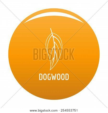 Dogwood Leaf Icon. Simple Illustration Of Dogwood Leaf Icon For Any Design Orange
