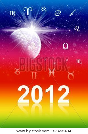 Tolv symboler i dyrekredsen. Dækning For kort 2012 år