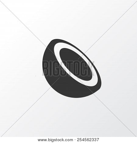 Palm Fruit Icon Symbol. Premium Quality Isolated Cocoanut Element In Trendy Style.