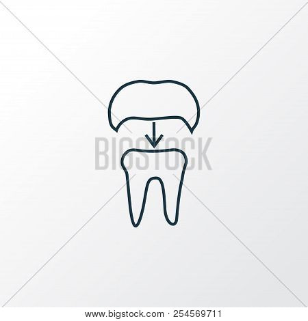 Dental Crown Icon Line Symbol. Premium Quality Isolated Alumina Element In Trendy Style.