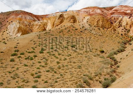 Valley Of Mars In The Altai Mountains. The Tract Kyzyl Chin. Kosh-agach Region