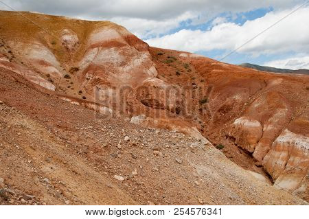 Valley Of Mars In The Altai Mountains. The Tract Kyzyl Chin. Kosh-agach Region