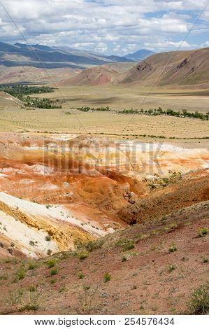 Valley Of Mars In The Altai Mountains. The Tract Kyzyl Chin. Kosh-agach Region