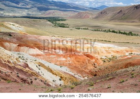 Valley Of Mars In The Altai Mountains. The Tract Kyzyl Chin. Kosh-agach Region