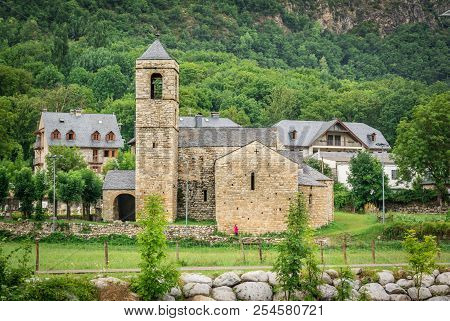 Belfry And Church Of Sant Feliu De Barruera, Catalonia, Spain. Romanesque Style