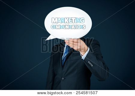 Marketing Specialist With Marketing Communications Text On Speech Bubble.
