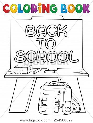 Coloring Book Schoolboard Topic 2 - Eps10 Vector Picture Illustration.