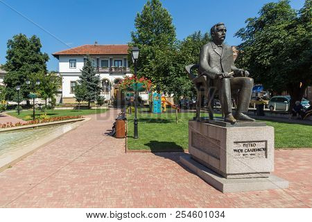 Tryavna, Bulgaria - July 6, 2018: Petko Slaveykov  Monument Of Historical Town Of Tryavna, Gabrovo R
