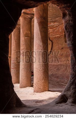 Nabatean Tombs In Petra, Jordan