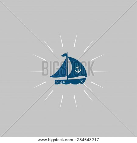 Ships At Sea. Vector Illustration. Eps 10. Sea. Transpor.