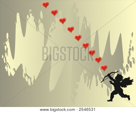 Cupid und Herzen