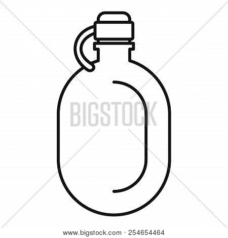 Metal Water Flask Icon. Outline Illustration Of Metal Water Flask Icon For Web Design Isolated On Wh