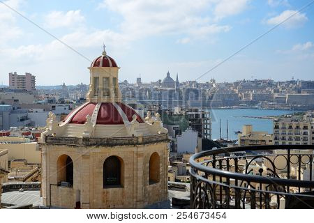 The View On Sliema And Valleta, Malta