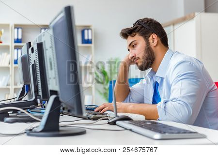 Frustrated young man due to weak internet reception