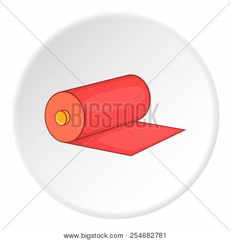 Roll Of Material Icon. Flat Illustration Of Roll Of Material Icon For Web