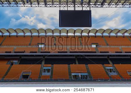 7 June 2018, Milan, Italy: Elements Of The Interior Stadium Football Teams Inter Milan And Milan In 