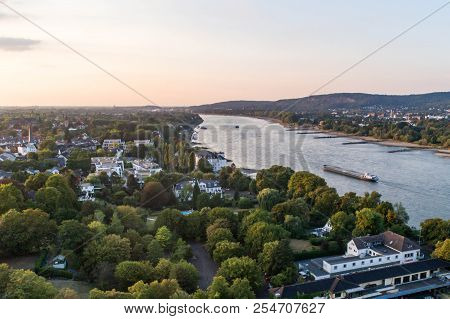 Aerial Drone View Of Streets In Bonn Bad Godesberg The Former Capital Of Germany With Typical German