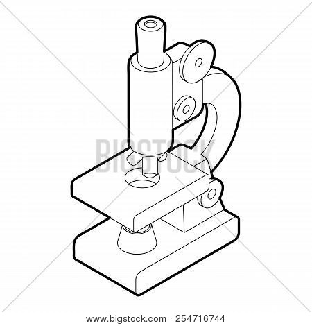 Microscope Icon. Outline Illustration Of Microscope Icon For Web