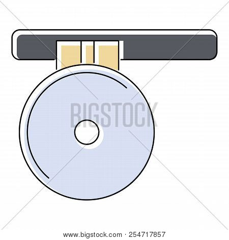 Headlamp Reflector Icon. Flat Illustration Of Headlamp Reflector Icon For Web Isolated On White Back