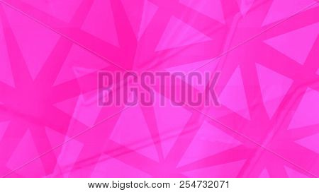 Abstract Pink Illustration. Stripes And Treangles Painted On Paper.