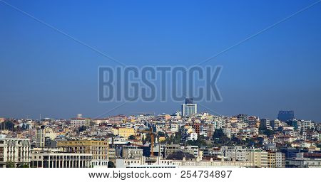 Panorama Of The Karakoy District, Istanbul. Turkey.