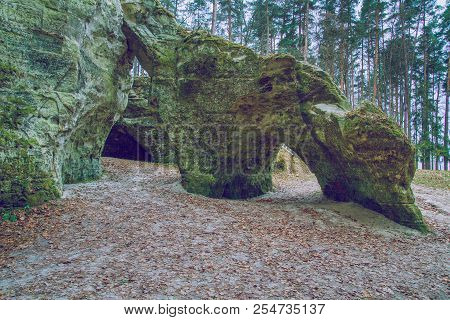 Beautiful Cave In Latvia.