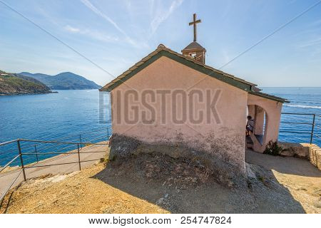 Chapel Of Madonnina Della Punta In Bonassola, La Spezia Province, Near 5 Terre, Ligurian Coast, Ital