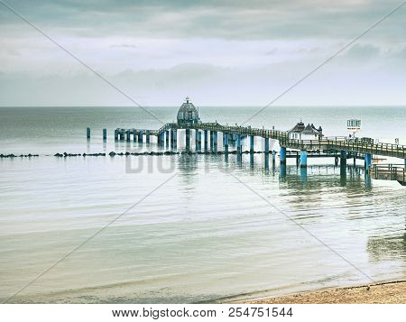 The Pier Of Sellin On Ruegen Island, January 27th 2018,   Mecklenburg-vorpommern Region ,mecklenburg