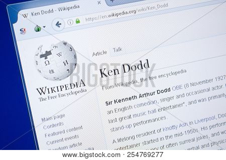 Ryazan, Russia - August 19, 2018: Wikipedia Page About Ken Dodd On The Display Of Pc