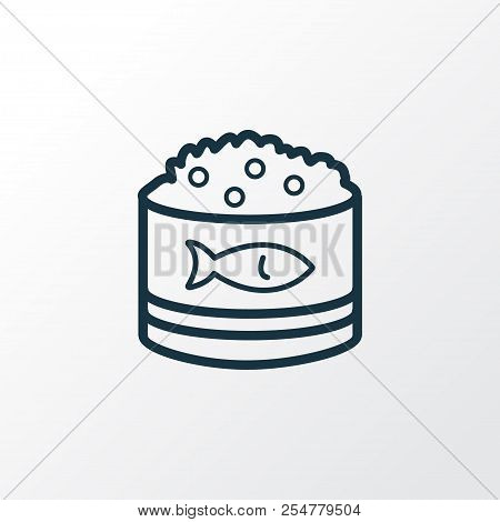 Caviar Icon Line Symbol. Premium Quality Isolated Roe Element In Trendy Style.
