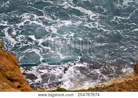 Saaidia Island And Waves And Rocks
