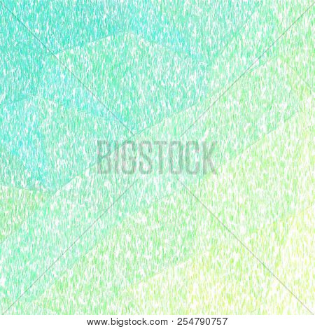 Stunning Abstract Illustration Of Green, Yellow And Lapis Lazuli Color Pencil Paint. Stunning  For Y