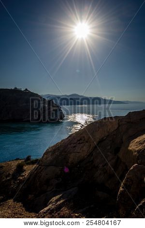 Jebha Island And Waves And Rocks