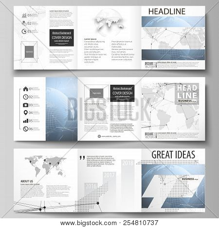 The Minimalistic Vector Illustration Of The Editable Layout. Three Creative Covers Design Templates 