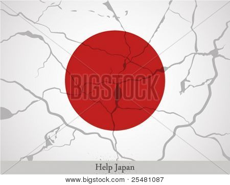 Japanse vlag met de tekst 