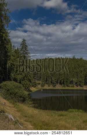 Komari Ponds Near Sokolov Town In Summer Hot Sunny Day