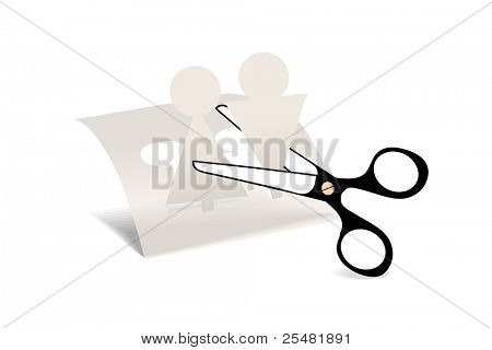 saks skære mænd og kvinde