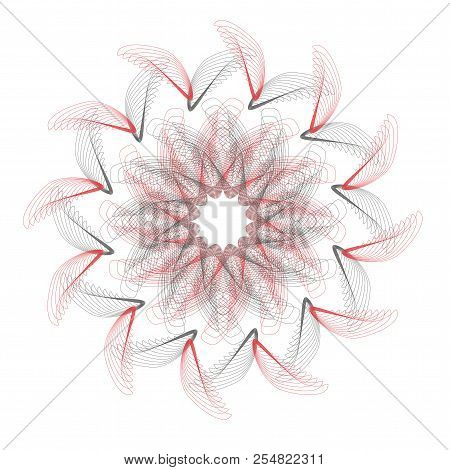 Abstract Mesh Pattern, Floral Design. Vector Illustration